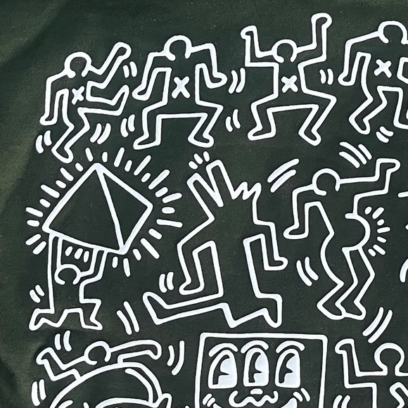 Keith Haring Puff Icons Hoodie Sweatshirt Urban Outfitters NWOT Heart - Picture 9 of 10